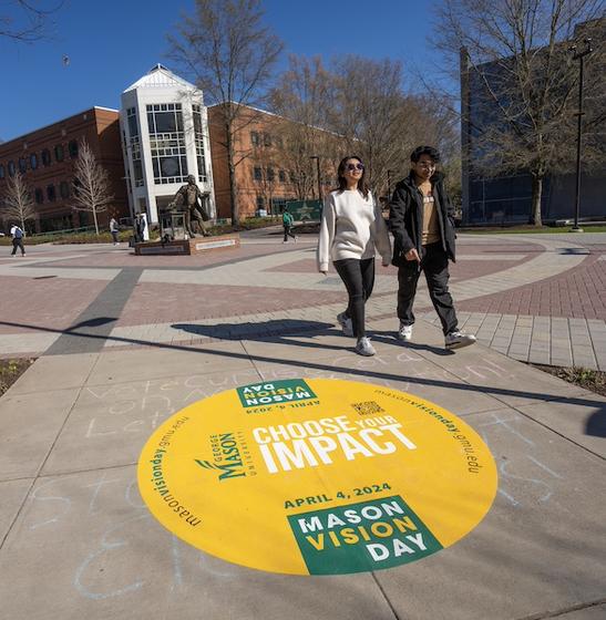 Vision Day decal on Wilkins Plaza